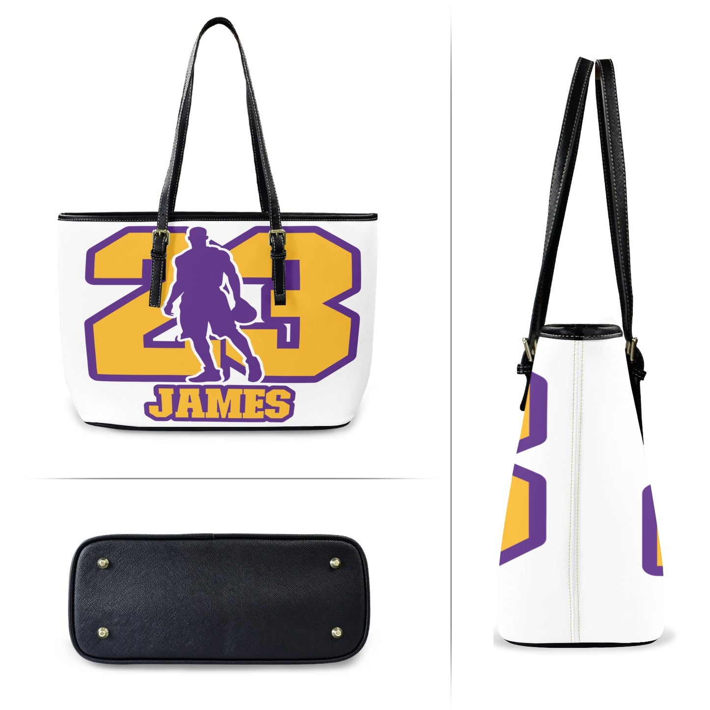 Lebron Tote Bag Leather Tote Bag-Large (Front &Back Printing)