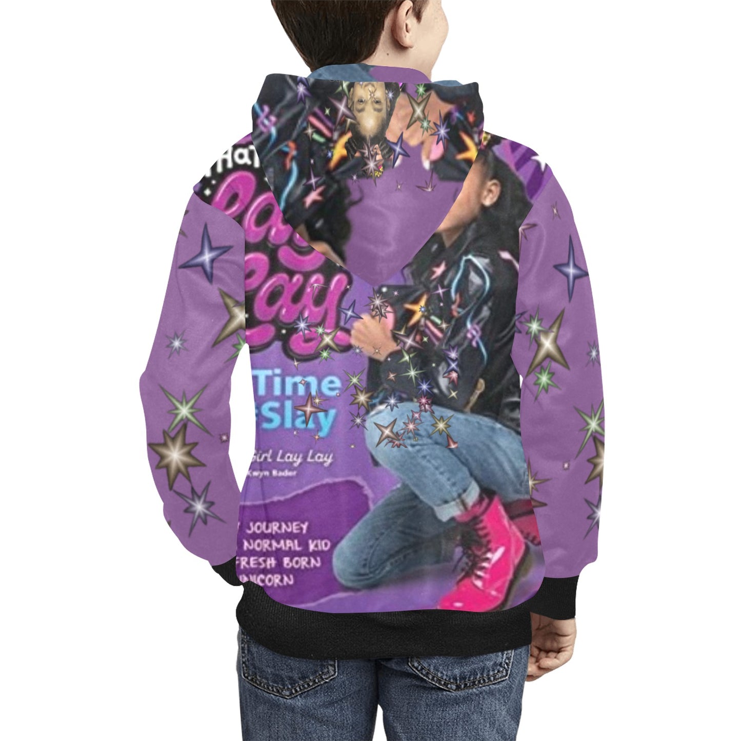 That girl LayLay Kid hoodie with sparkles new Kids' All Over Print Hoodie